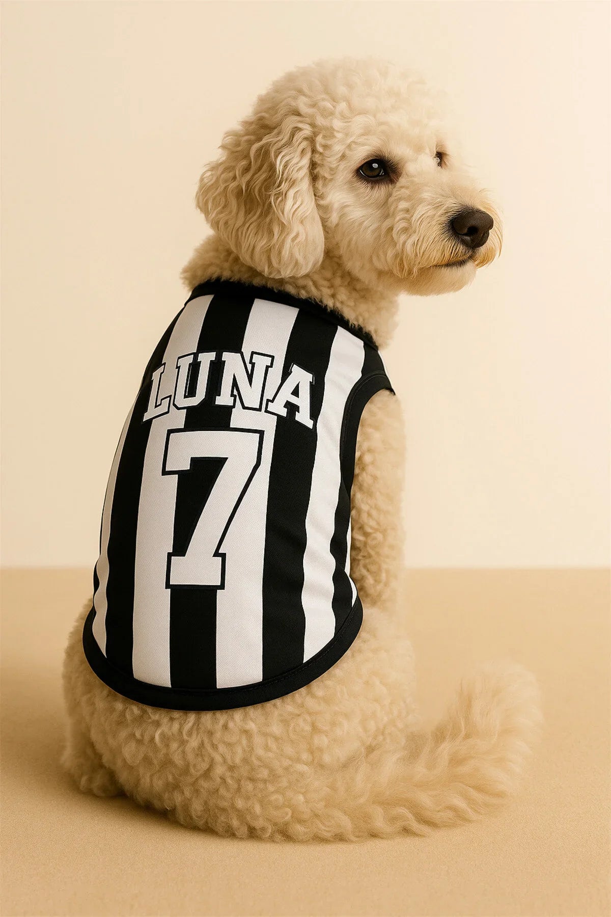 Personalized Name and Number Options Dog and Cat T-Shirt - Black & White