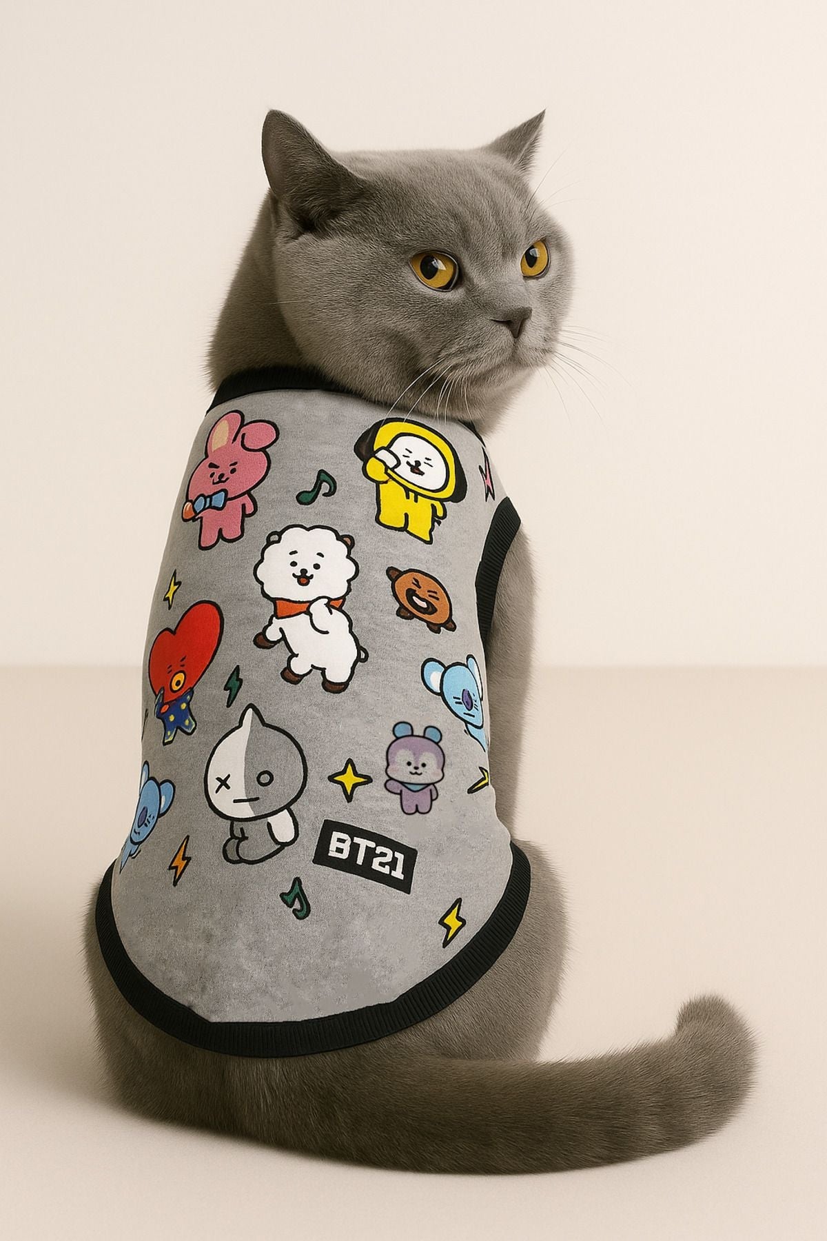 Dog or Cat T-Shirt - Gray BTS