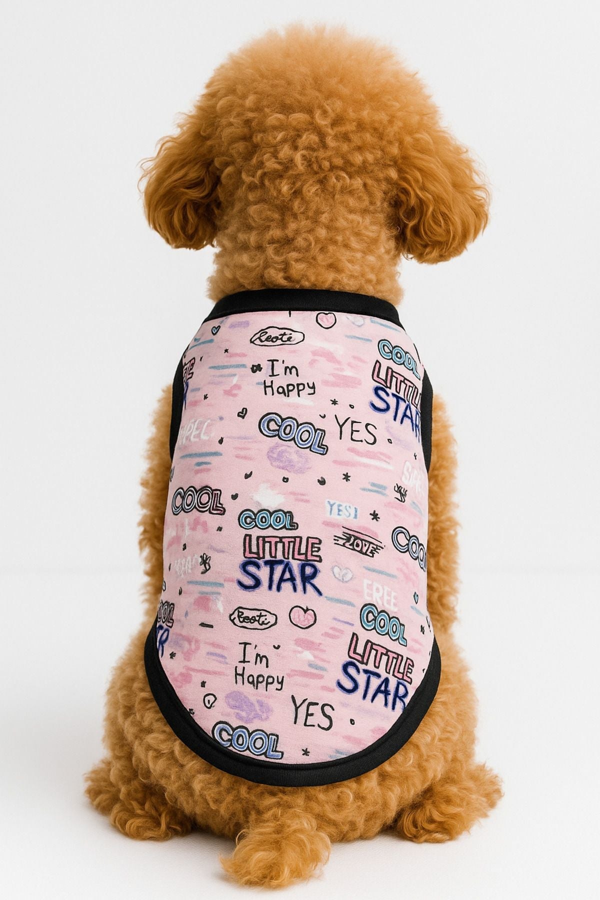 Dog or Cat T-Shirt - Pink Stars