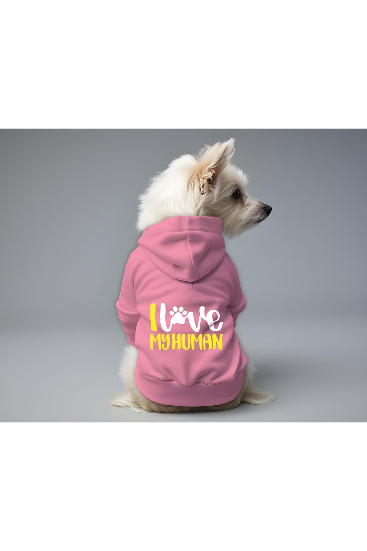 Dog or Cat Hoodie - Pink I Love Human