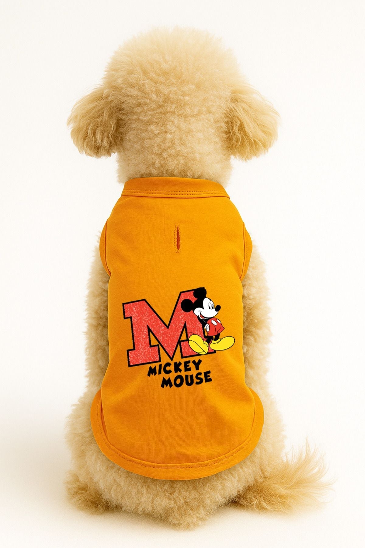 Dog or Cat T-Shirt - Orange Mickey Mouse