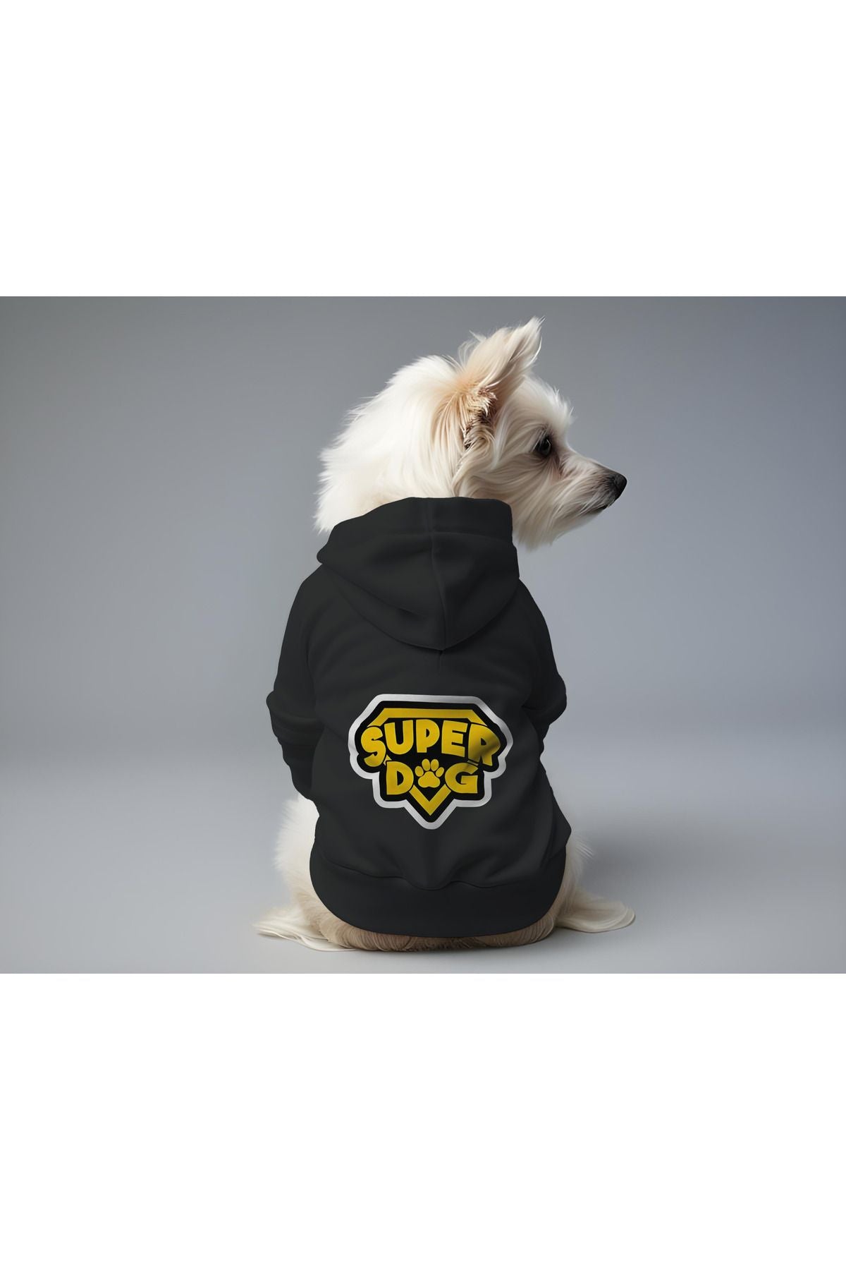 Dog or Cat Hoodie - Black Super Dog