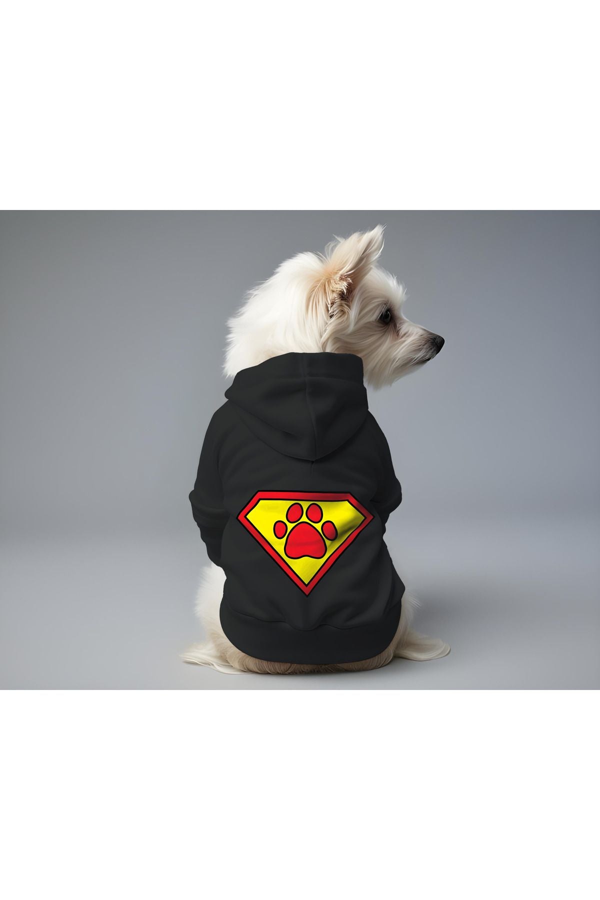 Dog or Cat Hoodie - Black Super Paw