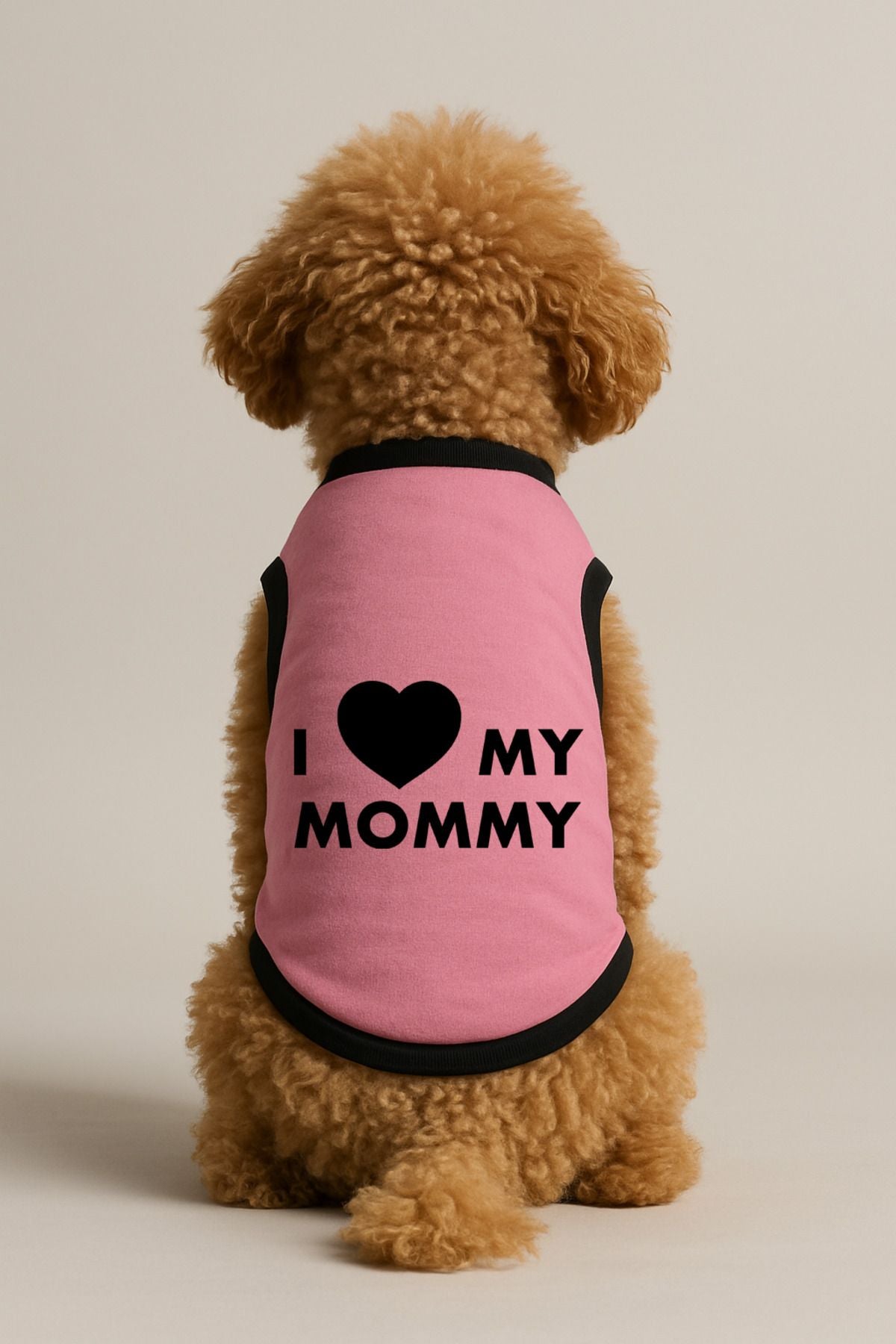 Dog or Cat T-Shirt - Pink I Love Mommy