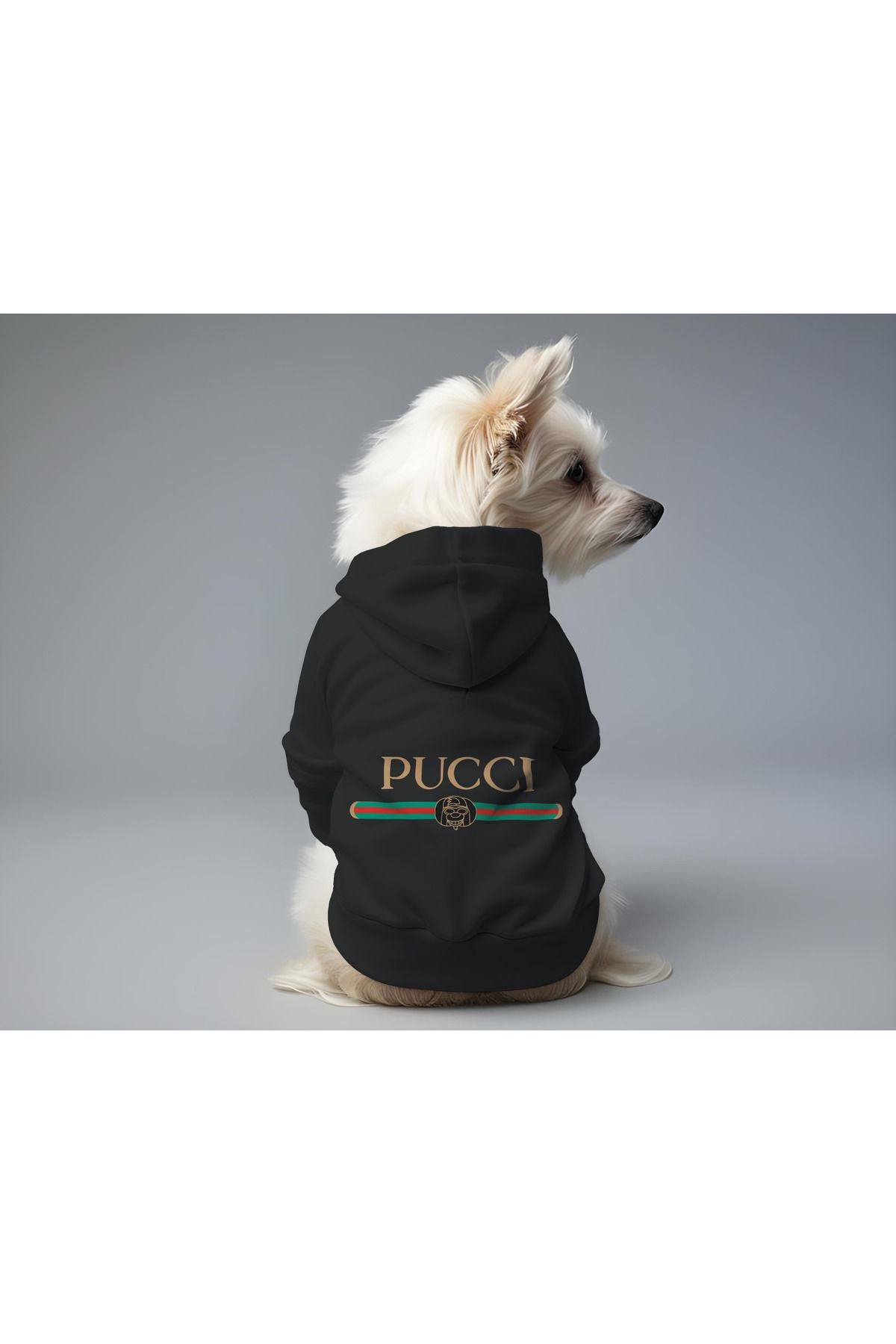 Dog or Cat Hoodie - Black Hoodie Pucci