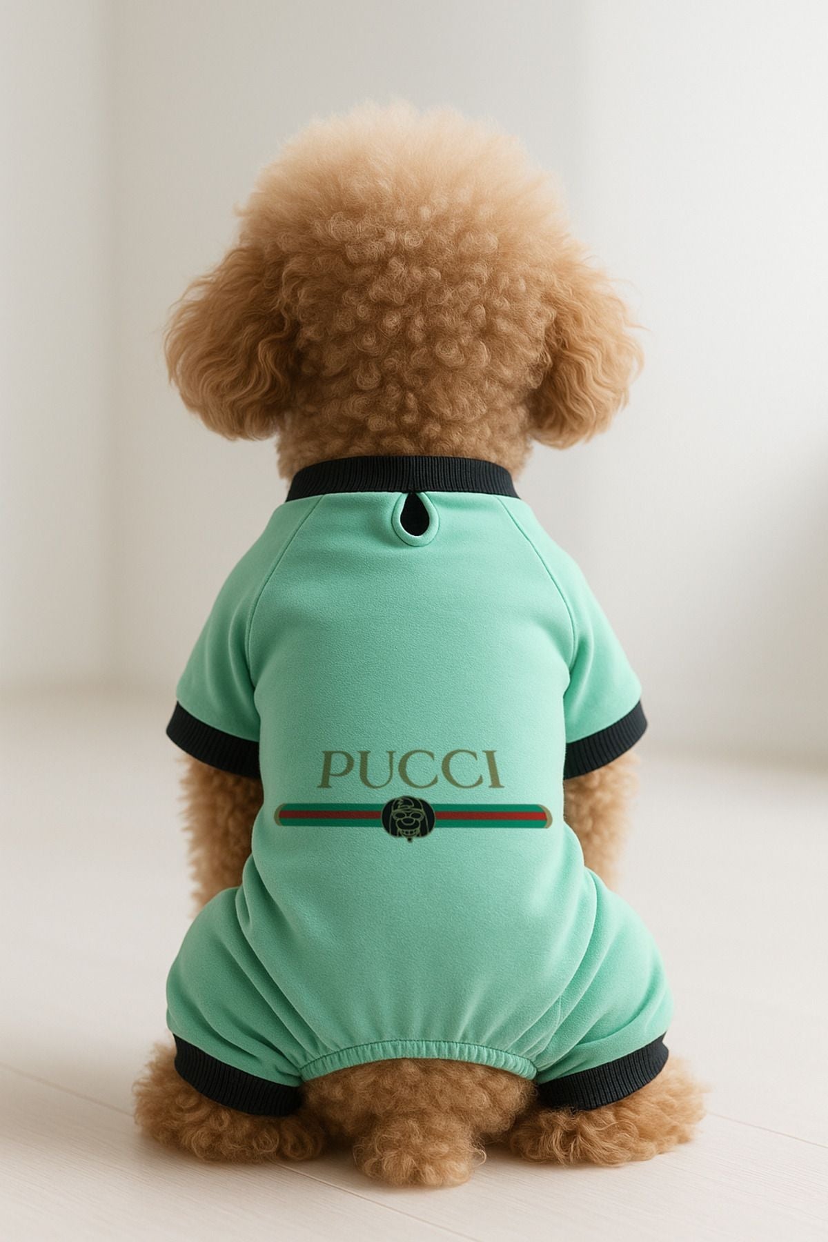 Dog or Cat 4 Leg Jumpsuit - Green Pucci