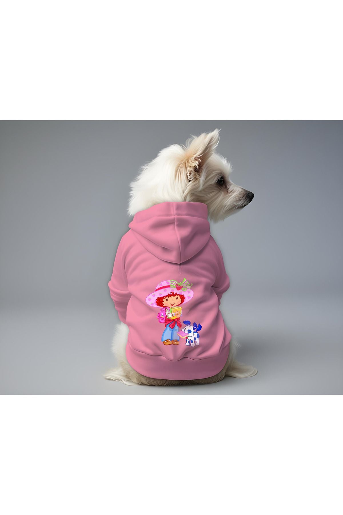 Dog or Cat Hoodie - Pink Strawberry Girl