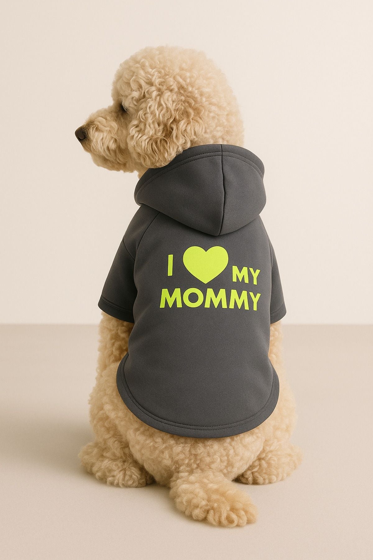 Dog or Cat Hoodie - Anthracite I Love Mommy