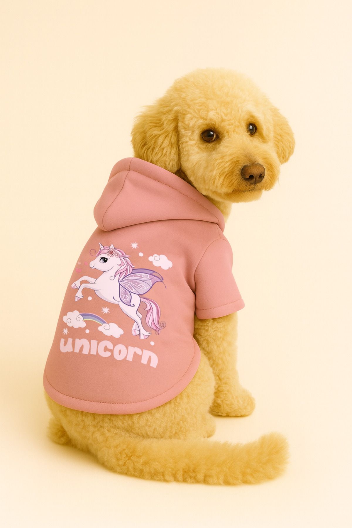Dog or Cat Hoodie - Pink Unicorn