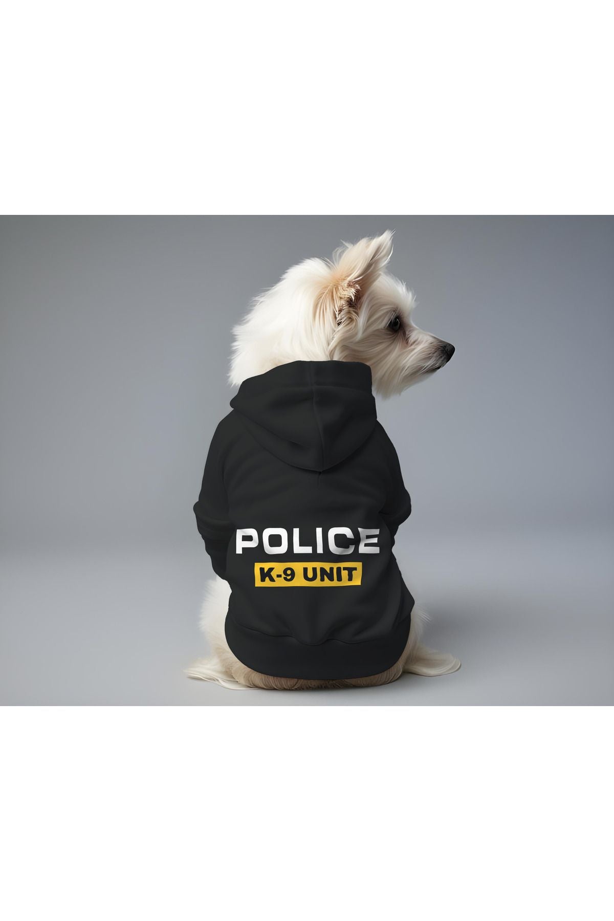 Dog or Cat Hoodie - Black Police K-9 Unit