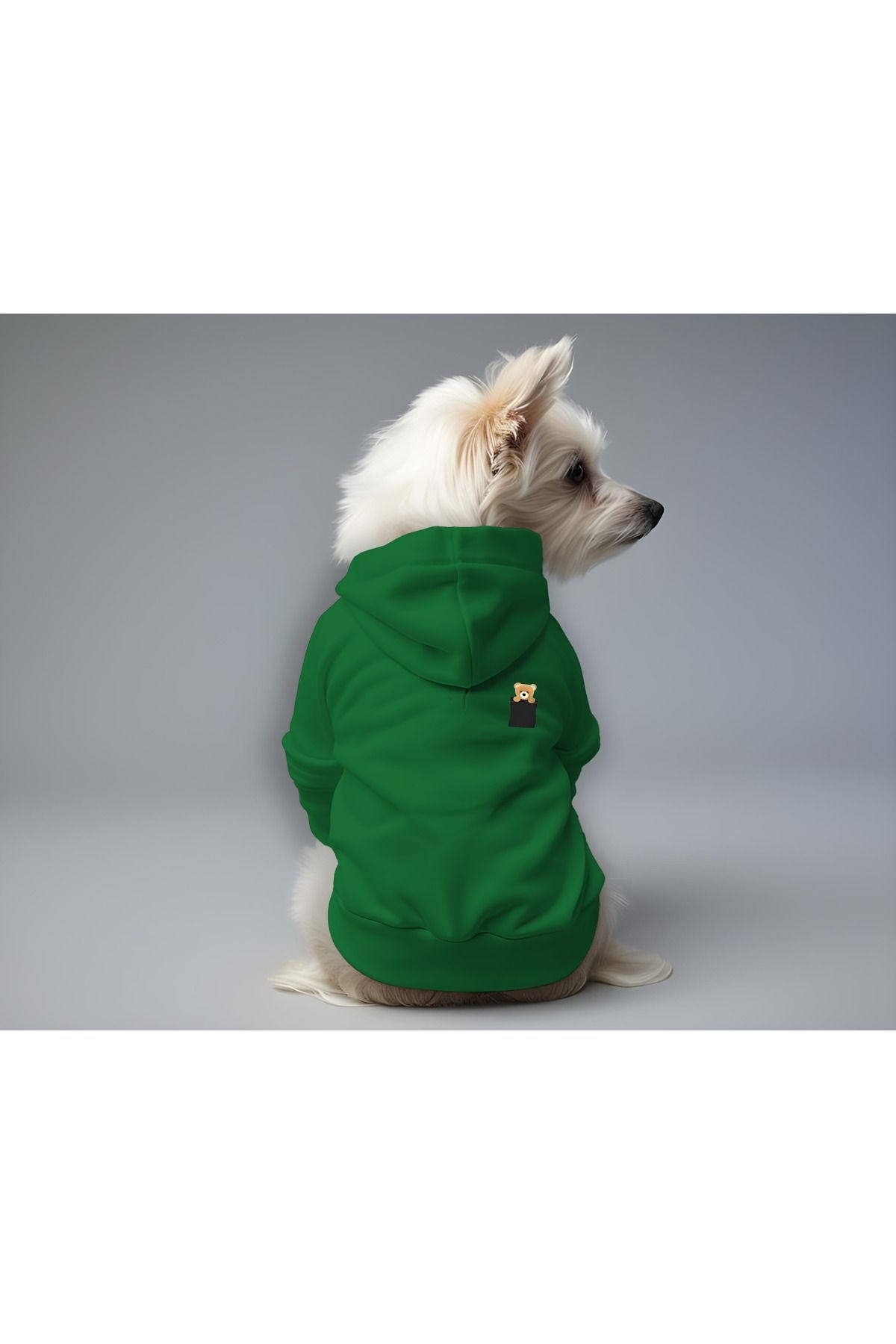 Dog or Cat Hoodie - Green Bear Pocket