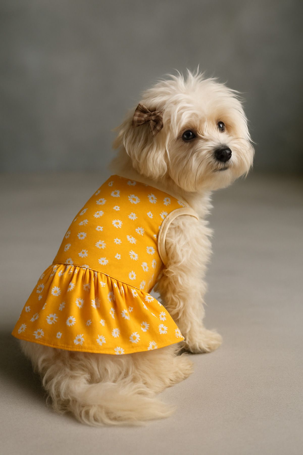 Dog and Cat Dress - Yellow Flower