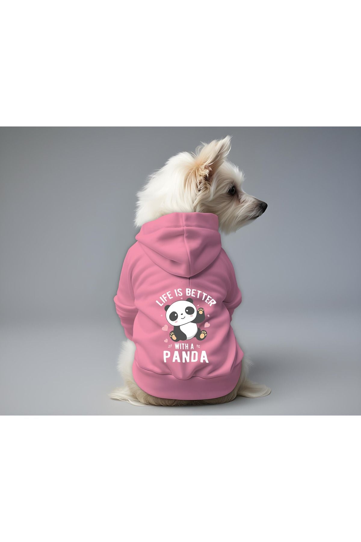 Dog or Cat Hoodie - Pink Panda