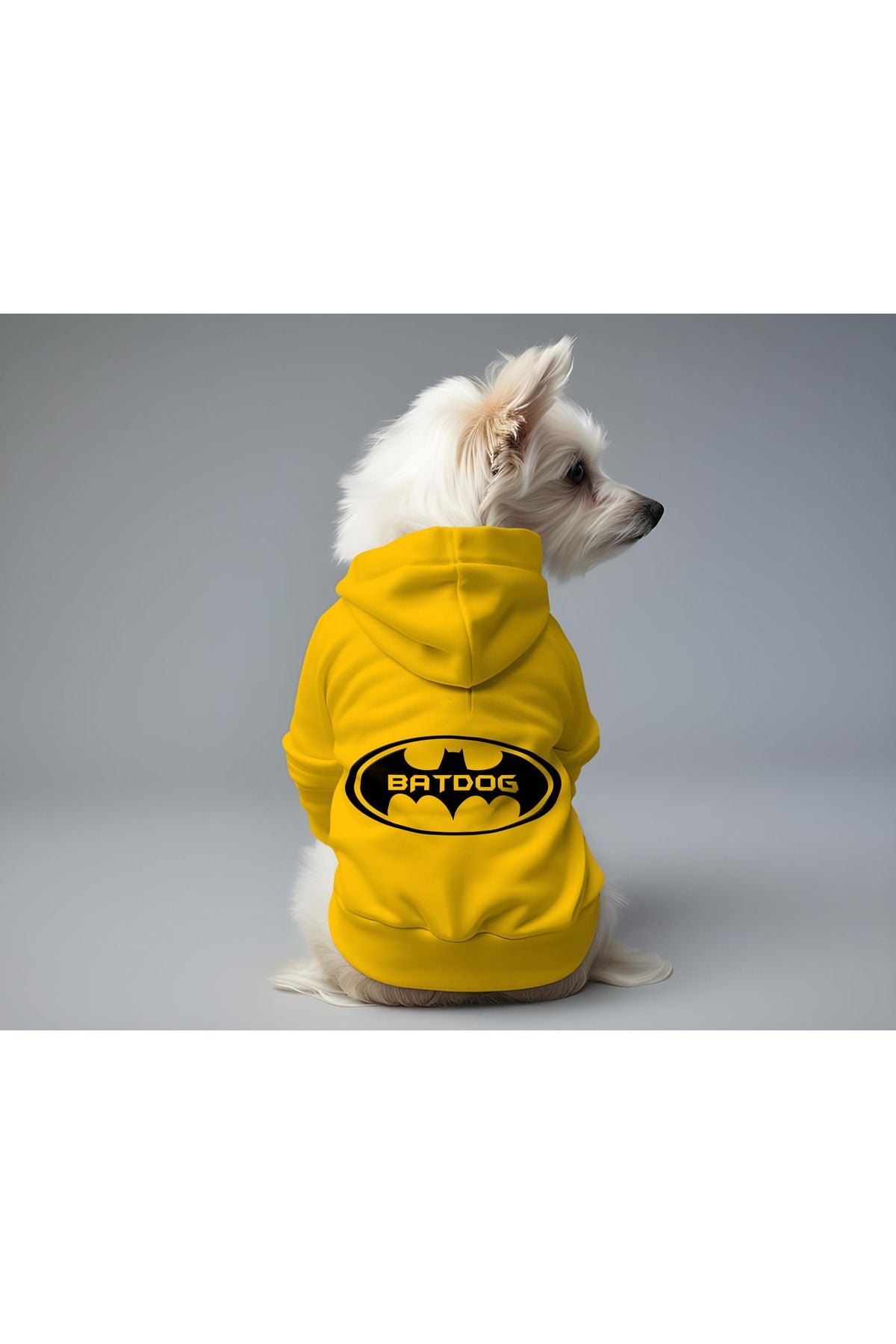 Dog or Cat Hoodie - Yellow Batdog