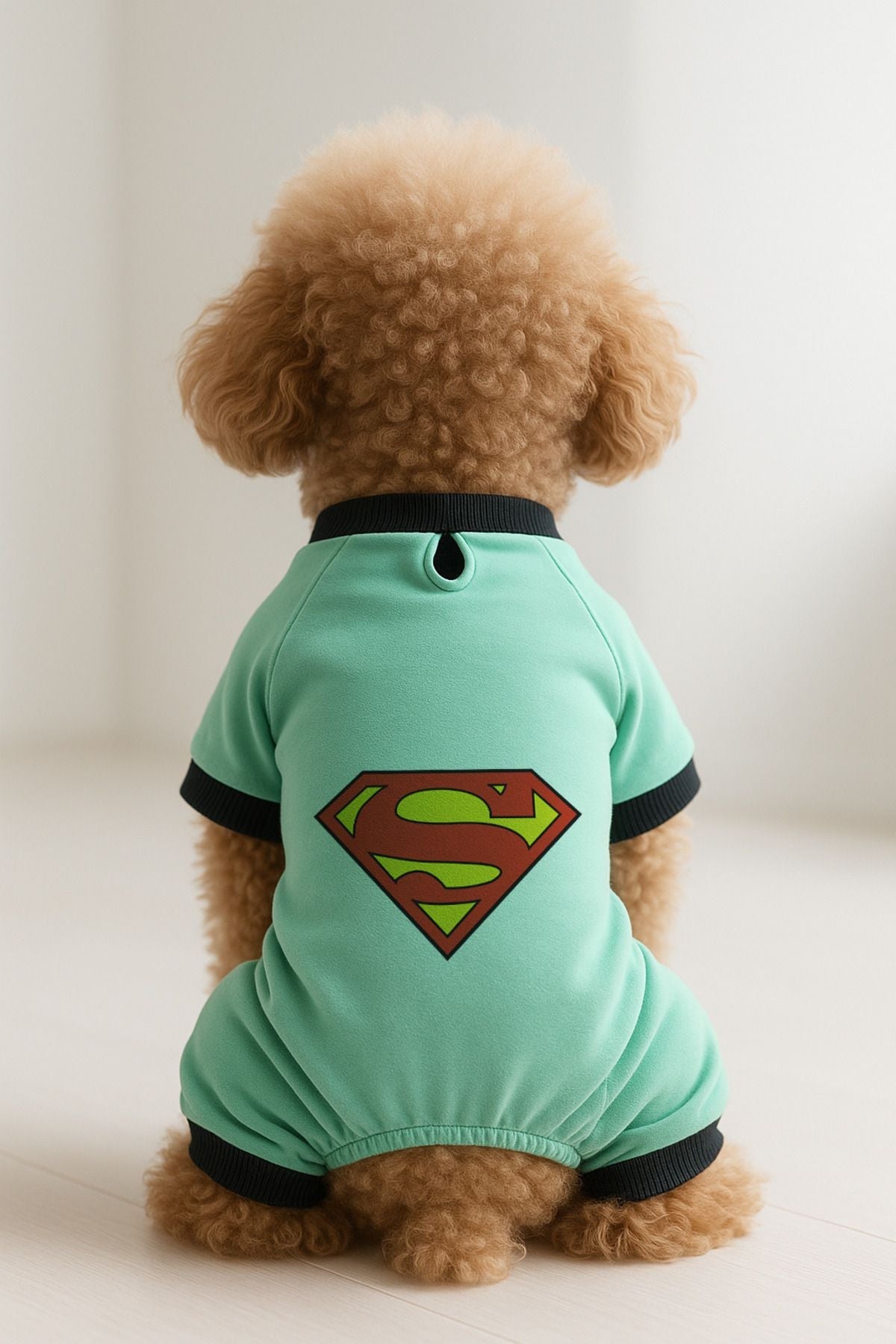Dog or Cat 4 Leg Jumpsuit - Green Superman