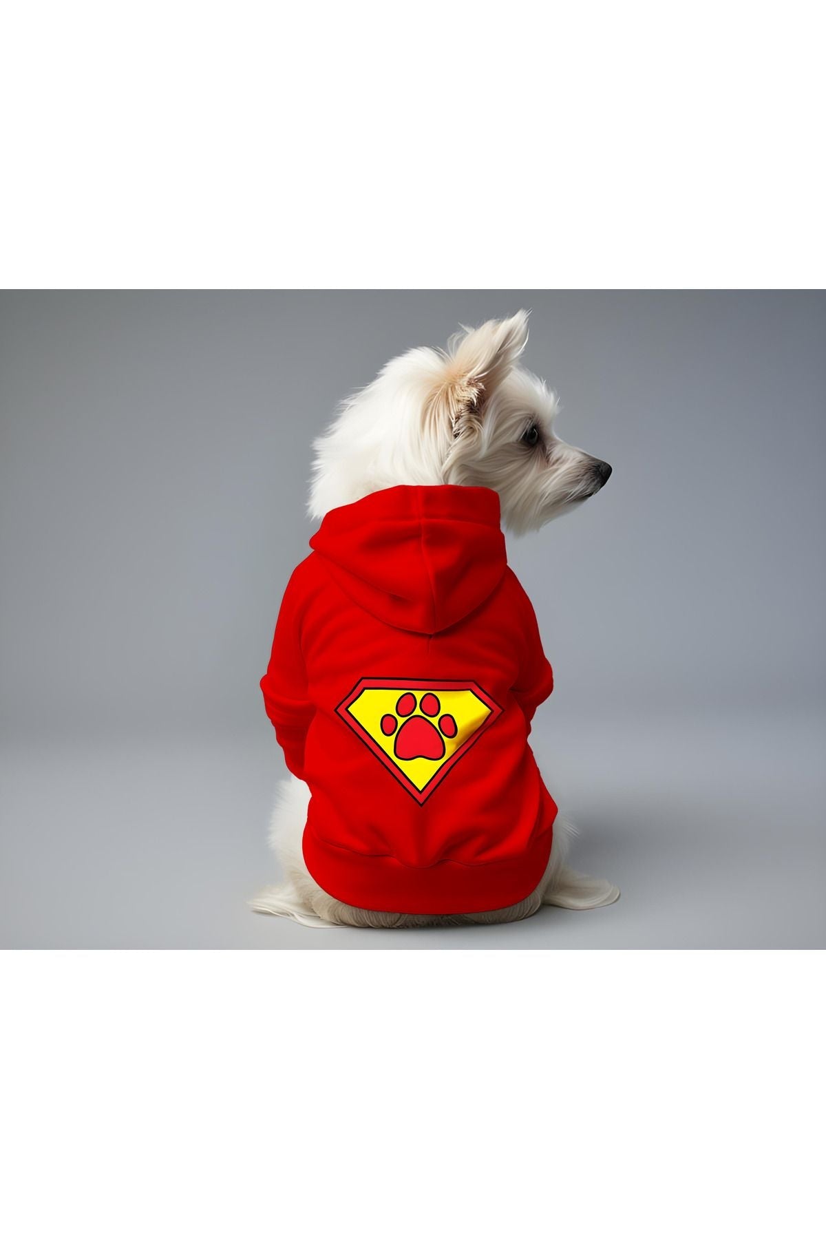 Dog or Cat Hoodie - Red Super Paw