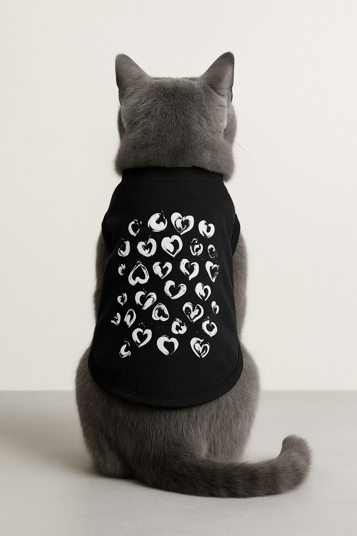 Dog or Cat T-Shirt - Black Heart