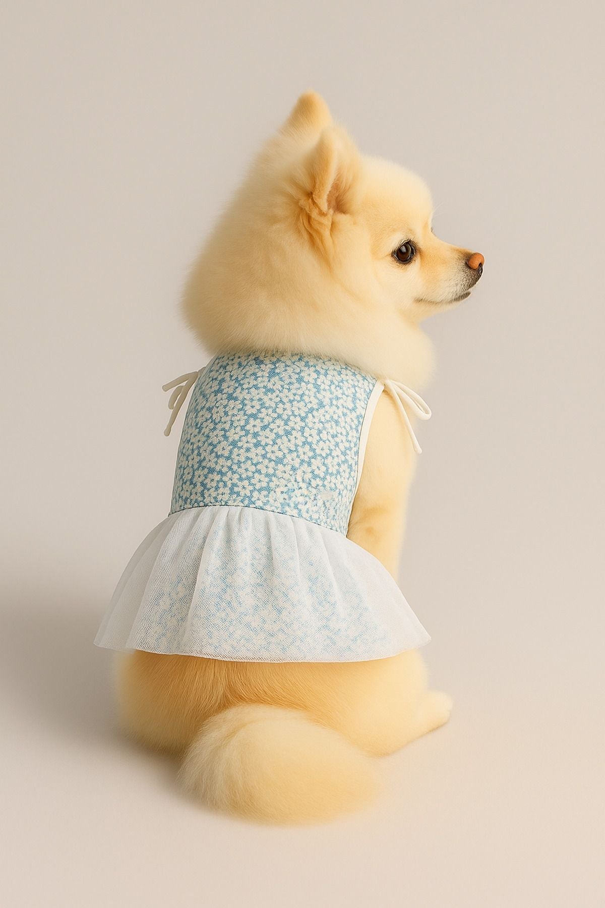 Dog and Cat Dress - White Tulle