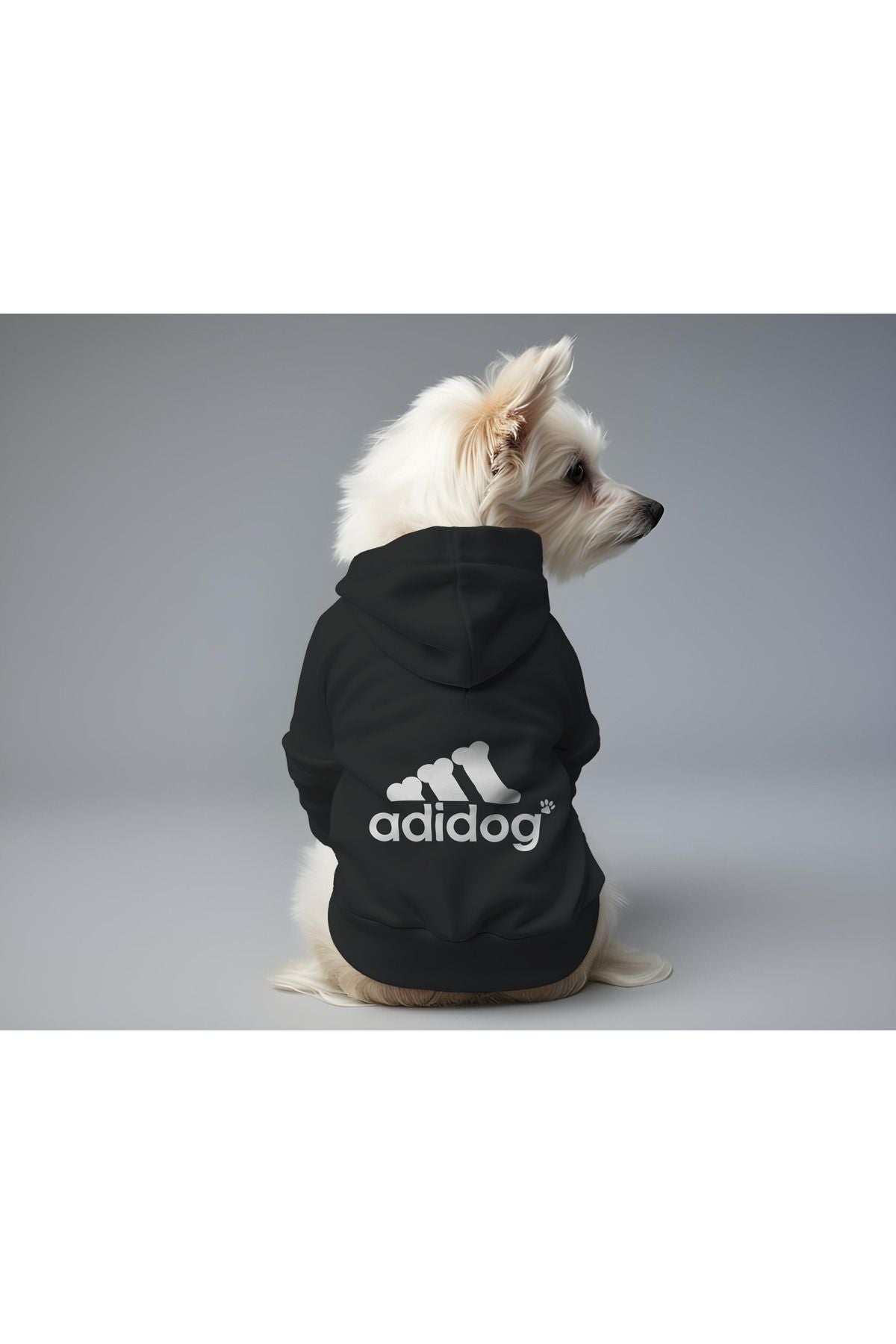 Dog or Cat Hoodie - Black Hoodie Adidog