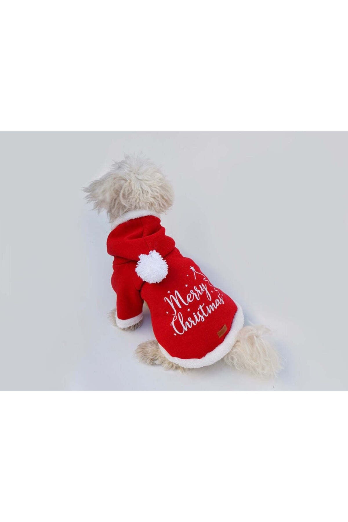 Dog or Cat Hoodie Costume - Merry Christmas Long Hat Pom-Pom v2