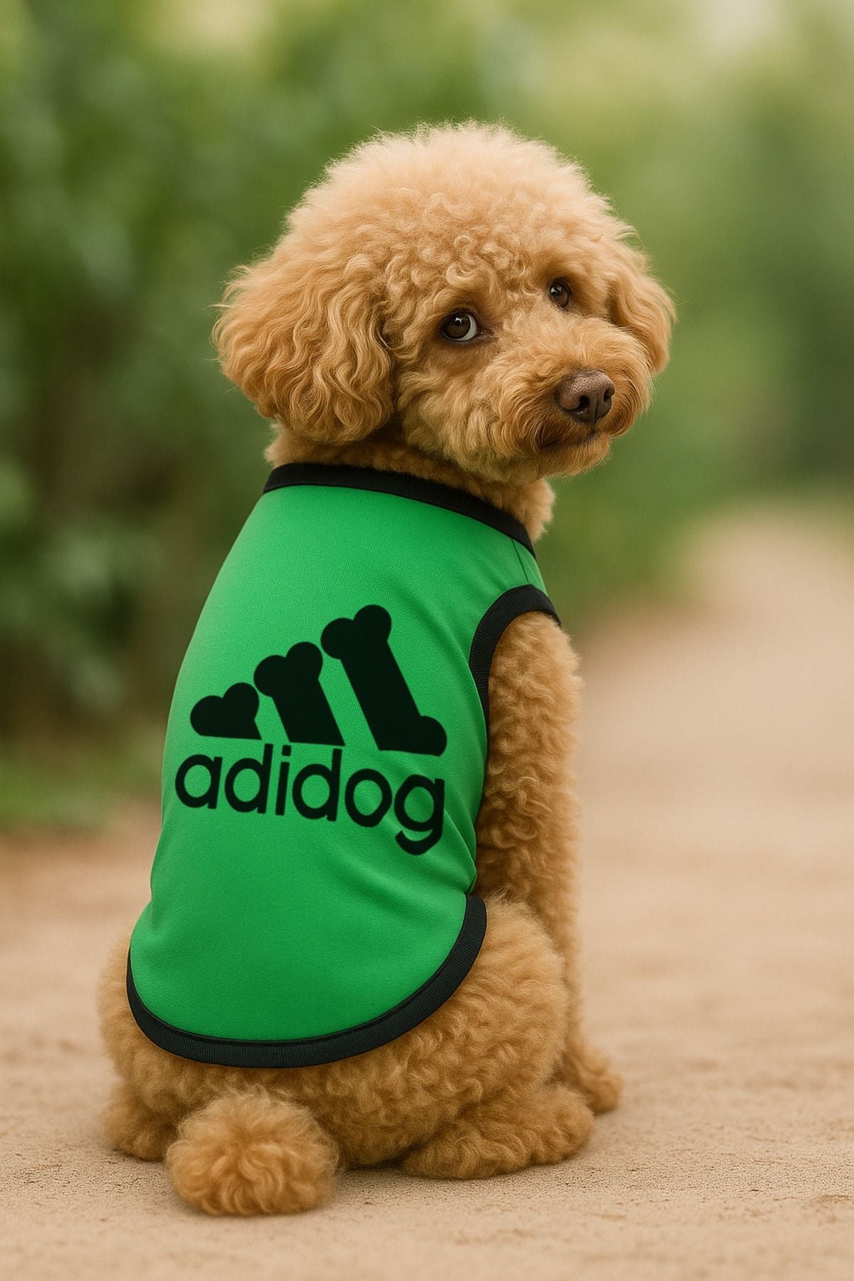 Dog or Cat T-Shirt - Green Adidog