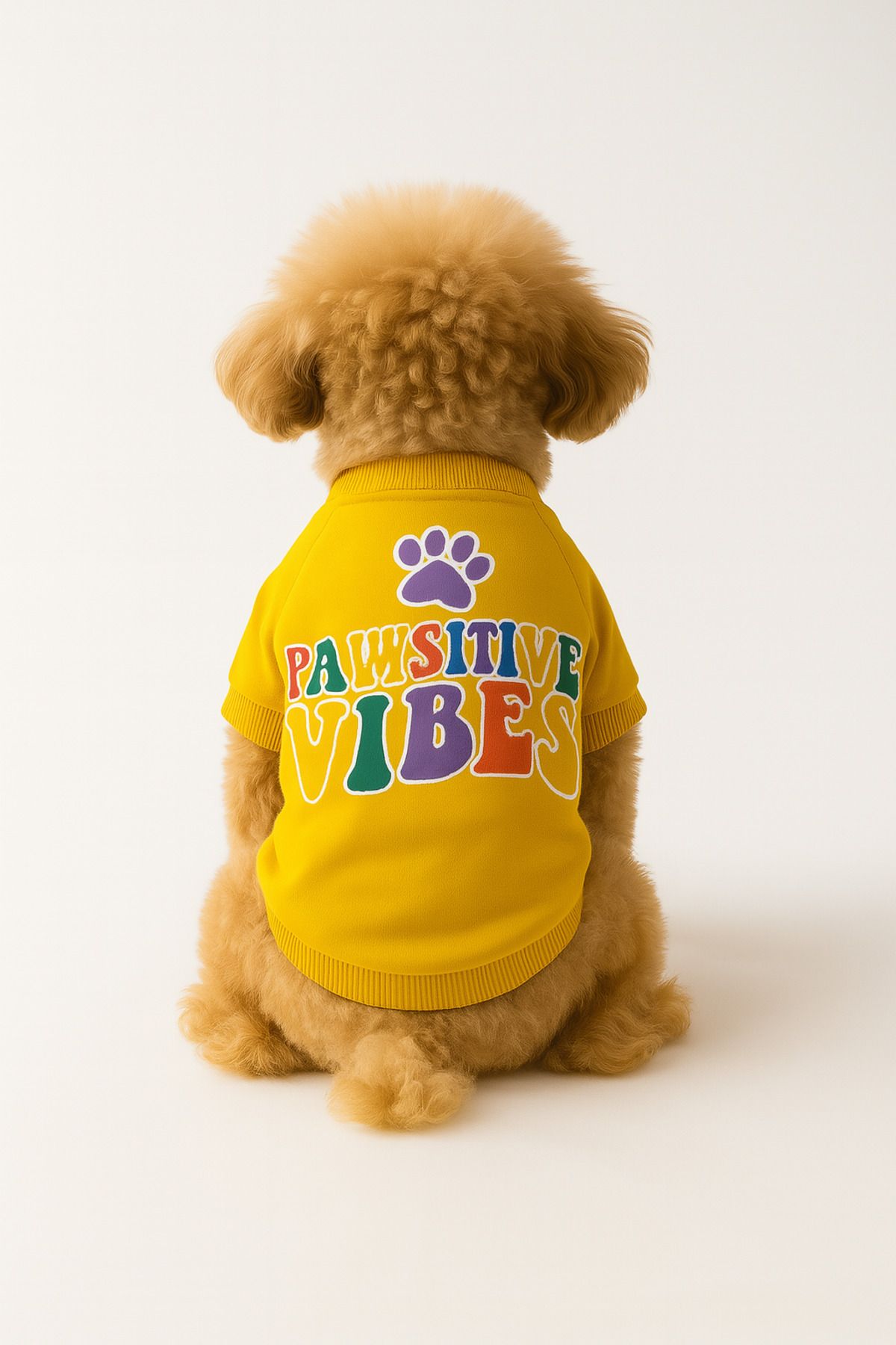 Dog or Cat Sweatshirt - Yellow Pawsitive Vibes