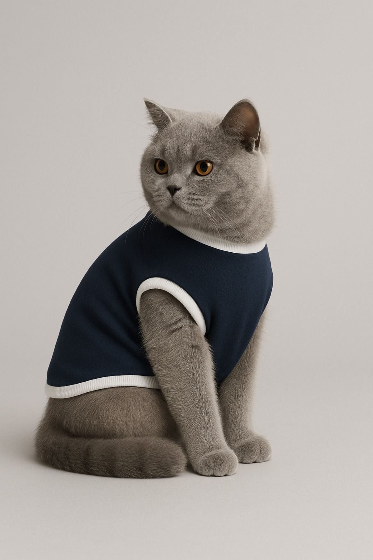 Dog or Cat T-Shirt - Blank Navy Blue