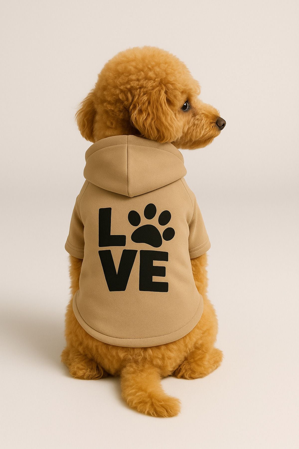 Dog or Cat Hoodie - Beige Love