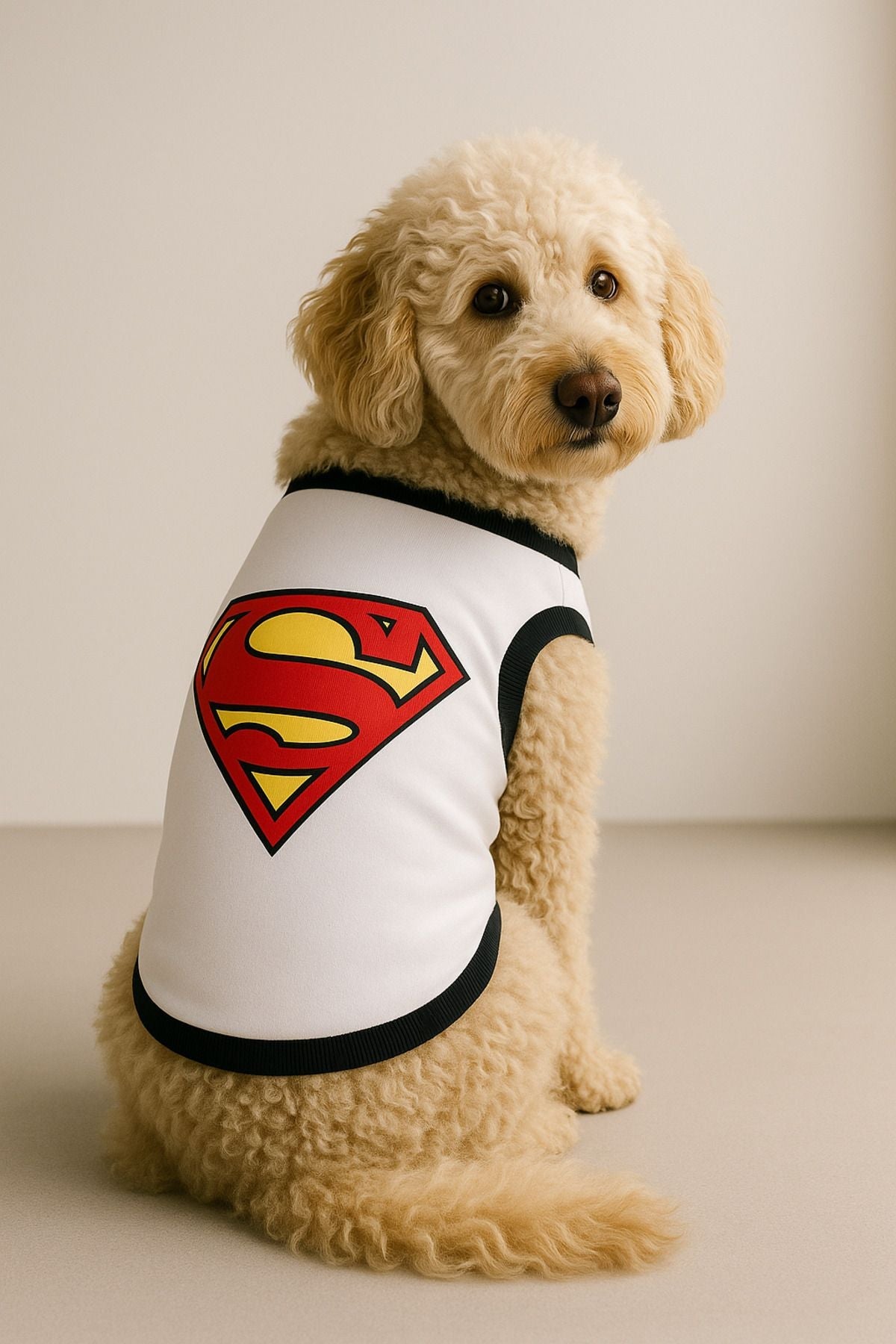 Dog or Cat T-Shirt - White Superman