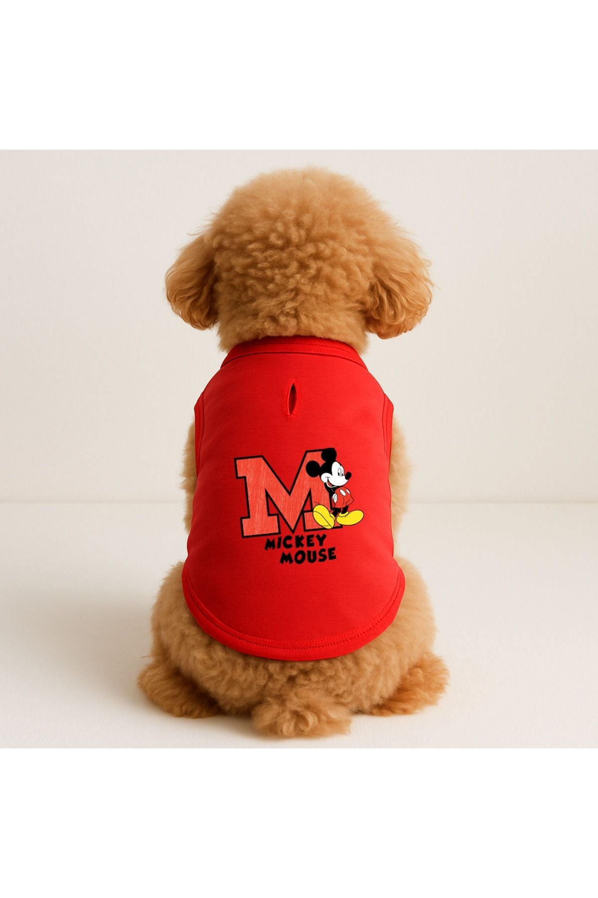 Dog or Cat T-Shirt - Red Mickey Mouse