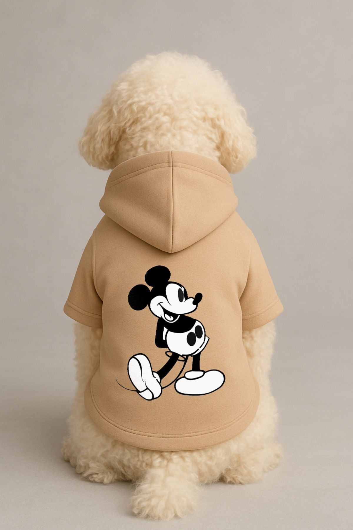 Dog or Cat Hoodie - Beige Mickey Mouse